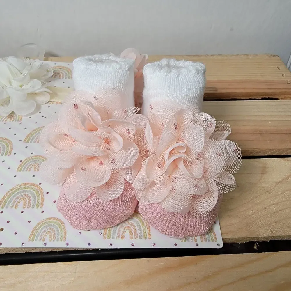 5 Pc Infant Danbar 3 Headbands, 2 Booties - Size NB NWT